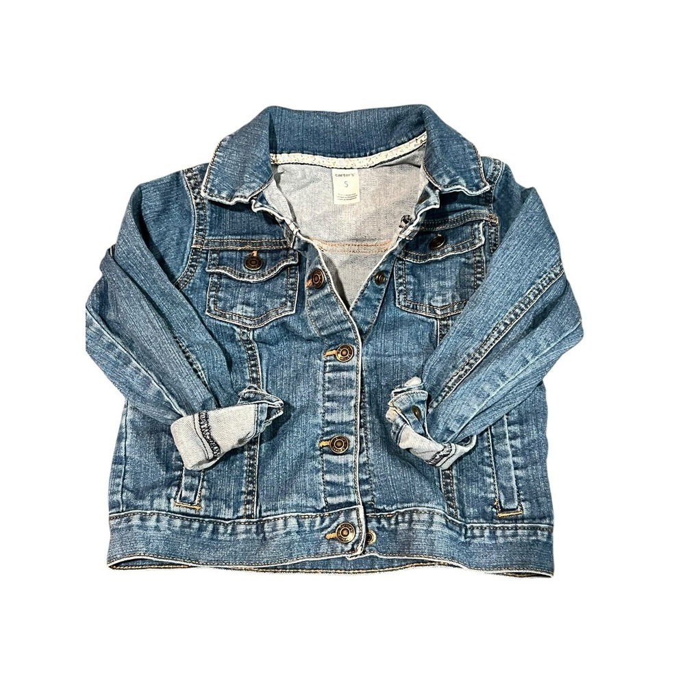 Carter's‎ girls jean denim jacket size 5 long sleeve button up